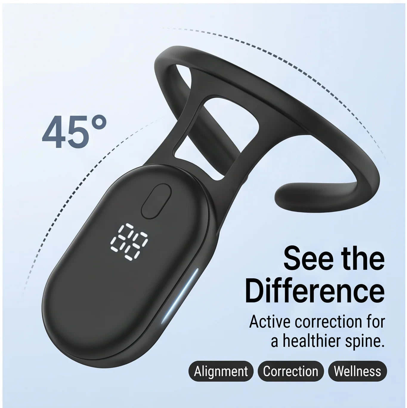 Corrector De Postura Inteligente Con Sensor De Vibración